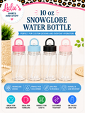 10 oz Snowglobe water bottle tumbler