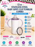 12 oz Stainless steel sippy cup/tumbler combo
