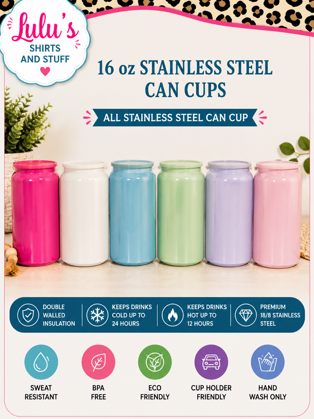 16 oz stainless steel can cup