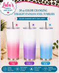 30 oz stainless steel color changing tumbler