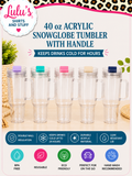 40 oz Snowglobe tumbler with handle