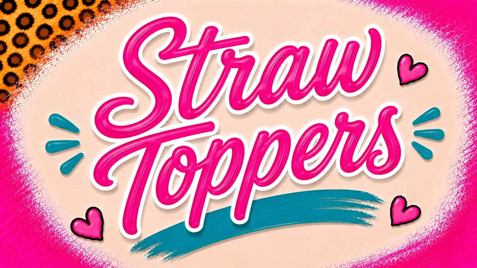 3D Straw Toppers