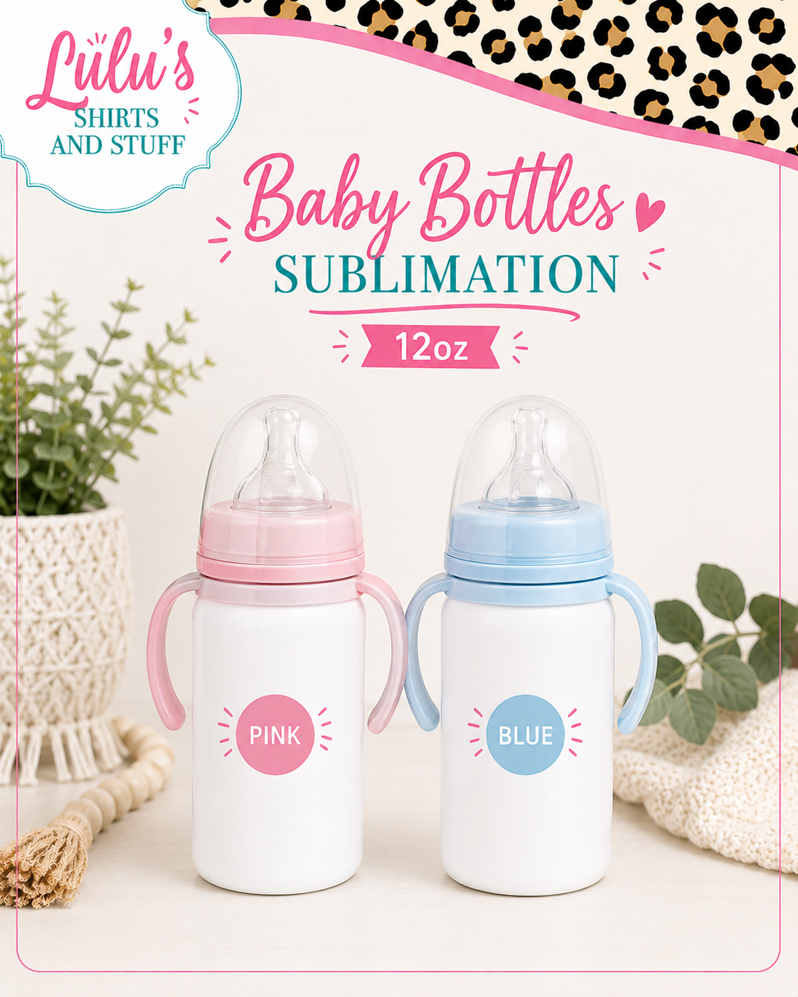 12oz Sublimation Baby Bottles